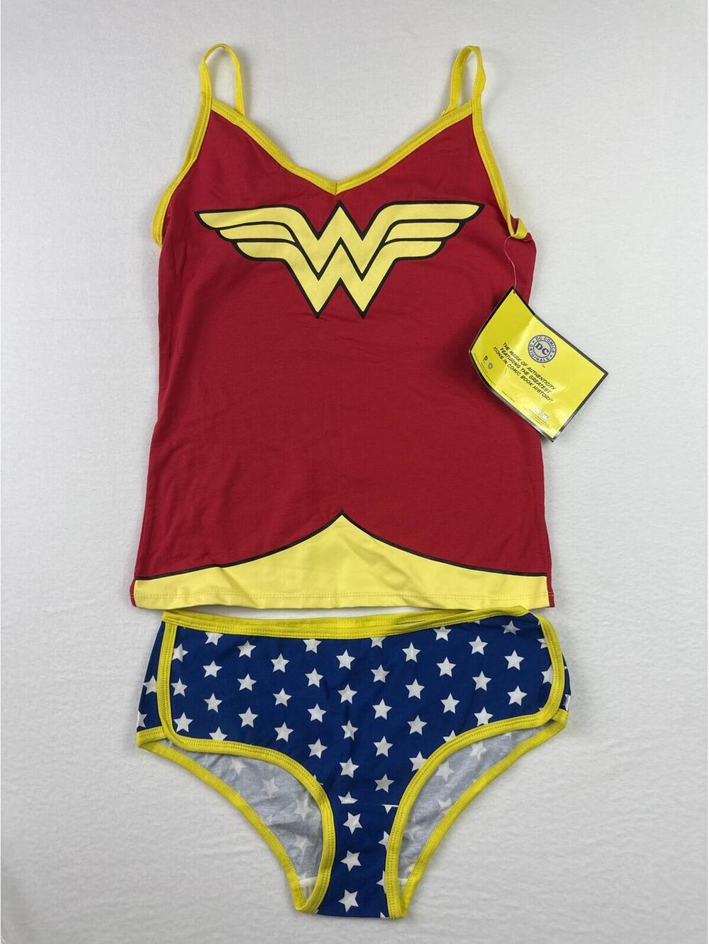 Wonder Woman Themed Two-Piece Tank Top and Shorts Set